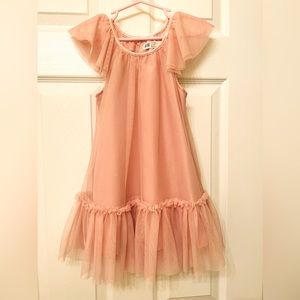 Mesh shiny tulle dress for girls